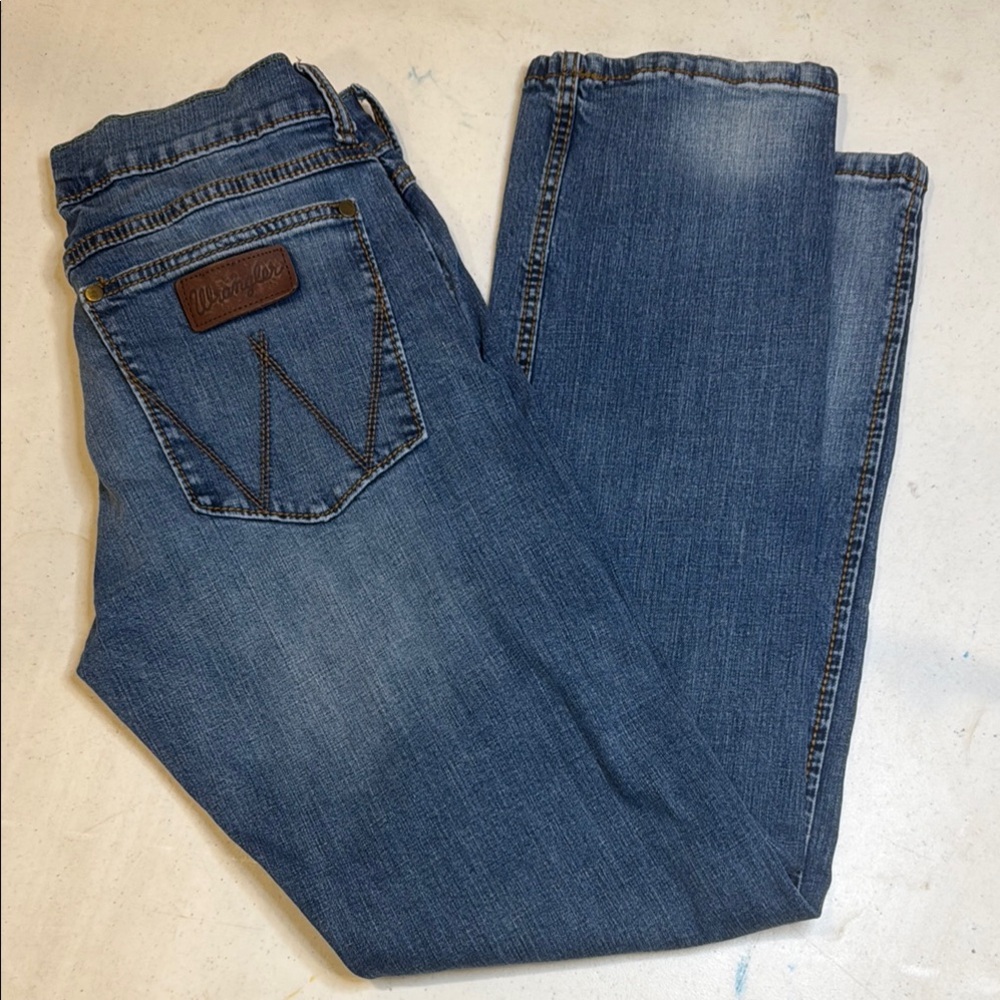 Wrangler Retro Slim Straight Blue Jeans Sz 30x32